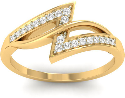 

Jewels5 Melissa 14kt Diamond Yellow Gold ring(Rhodium Plated)