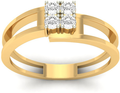 

Jewels5 Salem 14kt Diamond Yellow Gold ring(Rhodium Plated)