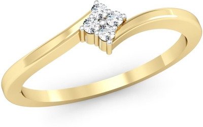 

Kataria Jewellers The Viviane American Diamond 92.5 BIS Hallmarked Silver Ring, Yellow