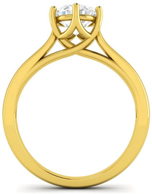

Parshva Diam Sterling Silver Cubic Zirconia Gold-plated Plated Ring, Yellow