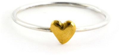 

Facetzinspire Silver Sterling Silver Plated Ring, Yellow