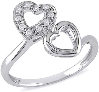 

Kiara Jewellery Sterling Silver Swarovski Zirconia Rhodium Plated Ring, White