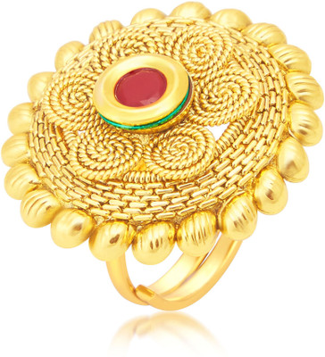 

Sukkhi Delightful Jalebi Copper Gold-plated Plated Ring