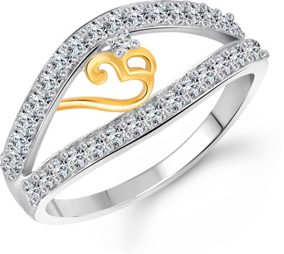 

Vighnaharta Trendy Om Alloy Cubic Zirconia Gold-plated Plated Ring, Silver