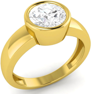 

Parshva Diam Sterling Silver Cubic Zirconia Gold-plated Plated Ring, Yellow