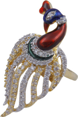 

Pink Rose Princess Charm Alloy Ring, Multicolor