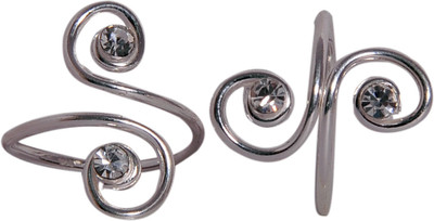 abhooshan Sterling Silver Toe Ring Set