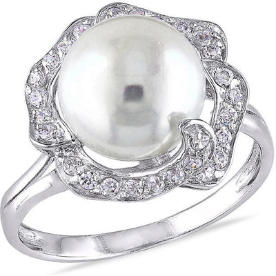 

Kiara Jewellery Rupali Sterling Silver Swarovski Zirconia Gold-plated Plated Ring