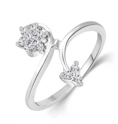 VIGHNAHARTA Stunning finger Alloy Cubic Zirconia 18K White Gold Plated Ring