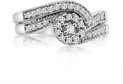 

Kiara Jewellery Katrina Sterling Silver Swarovski Zirconia Gold-plated Plated Ring