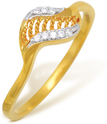 Nishtaa 22kt Cubic Zirconia Yellow Gold ring