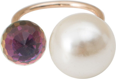

Taj Pearl Designer Alloy Ring, Gold