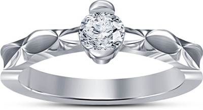 

Vorra Fashion Solitaire Sterling Silver Cubic Zirconia Platinum Plated Ring, White