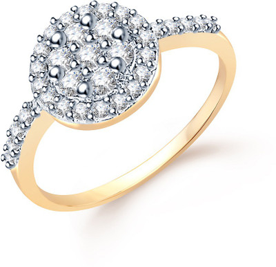 

Sukkhi Eye-Catchy Alloy Cubic Zirconia Gold-plated, Rhodium Plated Ring, Gold;white