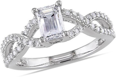 

Kiara Jewellery Janavi Sterling Silver Swarovski Zirconia Gold-plated Plated Ring