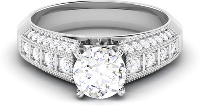 

Kiara Jewellery Silver Cubic Zirconia Rhodium Plated Ring, White