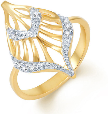 

Sukkhi Gleaming Alloy Cubic Zirconia Gold-plated, Rhodium Plated Ring, Gold;white