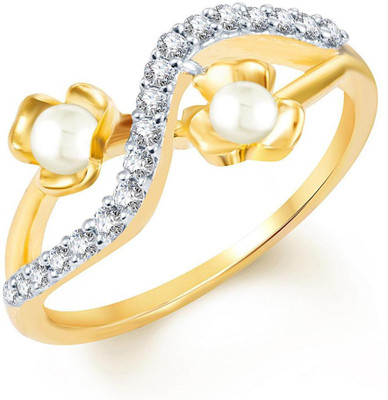 

Sukkhi Alloy Gold-plated, Rhodium Plated Ring, White;gold