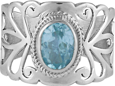 

Zivah Blue Gemstone Sterling Silver Topaz Ring