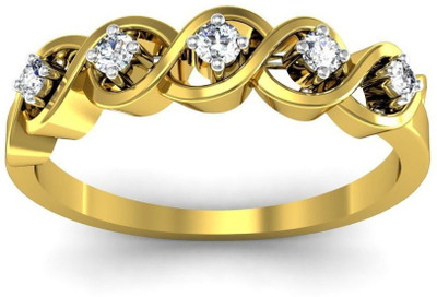 

AG Jewellery Isha Sterling Silver Diamond Ring, Yellow