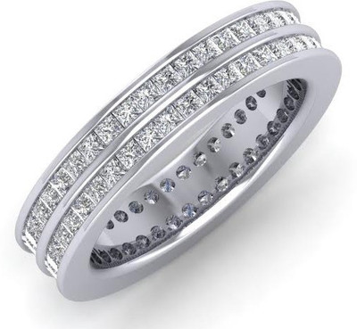 

ICR Jewels Sterling Silver Cubic Zirconia Sterling Silver Plated Ring, White