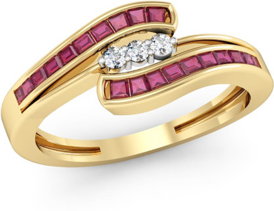 Vachya Glory 14kt Diamond Yellow Gold ring(Yellow Gold Plated)