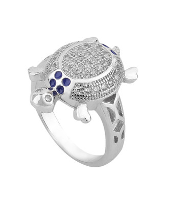 

Jewel99 Tortoise Sterling Silver Swarovski Zirconia Platinum Plated Ring