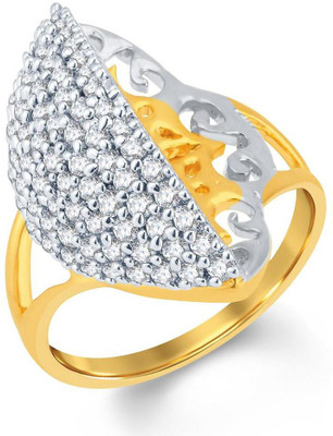 

Sukkhi Alloy 24K Yellow Gold, Rhodium Plated Ring, White;gold