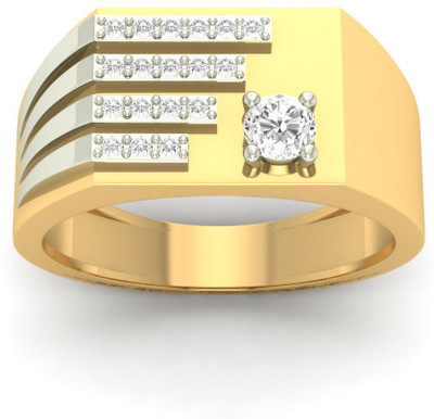 

Jewels5 Ian 14kt Diamond Yellow Gold ring(Rhodium Plated)