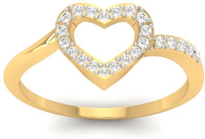 

Jewels5 Love Me 14kt Diamond Yellow Gold ring(Rhodium Plated)