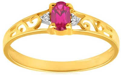 

Facetzinspire Real Gold Diamond Gold-plated Plated Ring, Gold;silver