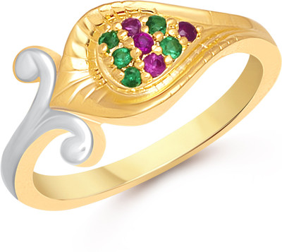 

VK Jewels Traditional Alloy Cubic Zirconia Gold-plated Plated Ring