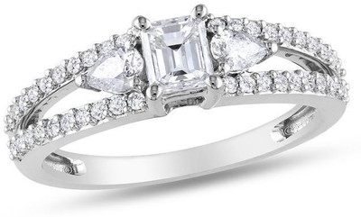 

Kiara Jewellery Kanika Sterling Silver Swarovski Zirconia Gold-plated Plated Ring