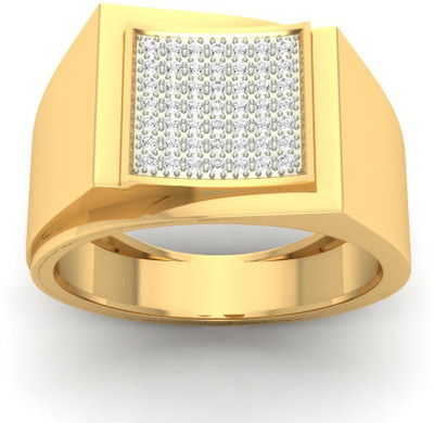 

Jewels5 Carl 14kt Diamond Yellow Gold ring(Rhodium Plated)