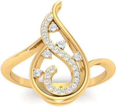 

Jewels5 Allu 18kt Diamond Yellow Gold ring(Rhodium Plated)