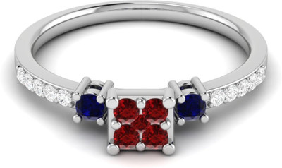 

Parshva Diam Silver Cubic Zirconia Gold-plated Plated Ring, White