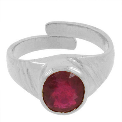 SMS Retail Bella Stone Ruby Gold Plated Ring