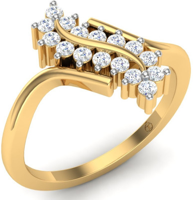 30% OFF on Theme Jewels Casual LR-0055, Certified Real Diamond & 18Kt Hallmarked Yellow 18kt Diamond Yellow Gold ring