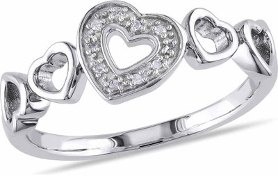 

Kiara Jewellery Silver Cubic Zirconia Rhodium Plated Ring