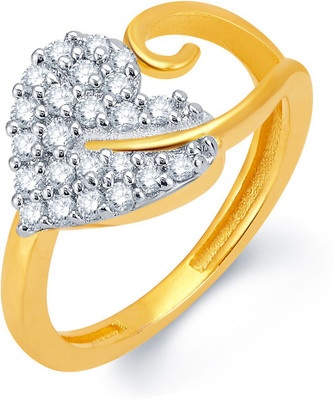 

Sukkhi Royal Heart Shaped Alloy Rhodium, Gold-plated Plated Ring, White;gold
