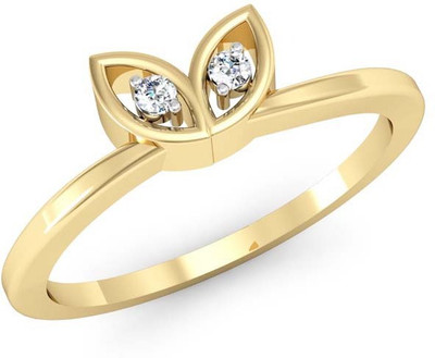 

Kataria Jewellers The Voleta American Diamond 92.5 BIS Hallmarked Silver Ring, Yellow