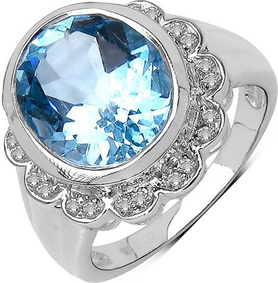 

Johareez Sterling Silver Sterling Silver Plated Ring, Blue