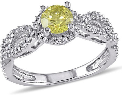 

Kiara Jewellery Sterling Silver Swarovski Zirconia Rhodium Plated Ring, White