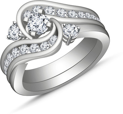 

Anopchand Tilokchand Jewellers Silver Cubic Zirconia Gold-plated Plated Ring