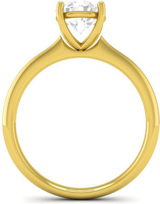

Parshva Diam Sterling Silver Cubic Zirconia Gold-plated Plated Ring, Yellow
