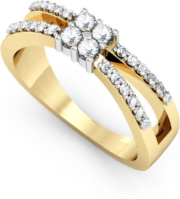 Vachya Glory 14kt Diamond Yellow Gold ring(Yellow Gold Plated)