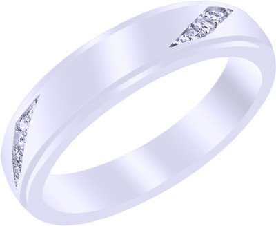 

Elotic Silver Cubic Zirconia Rhodium Plated Ring, White