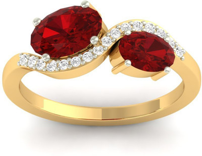 

Jewels5 Moira 18kt Diamond, Ruby Yellow Gold ring