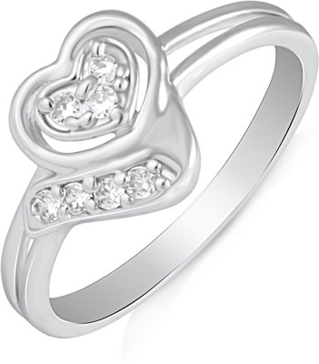 43% OFF on Mahi Splendid Alloy, Brass Cubic Zirconia Rhodium Plated Ring