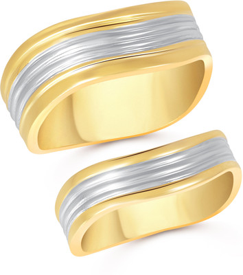 

VK Jewels Love Band Couple Alloy Gold-plated Plated Ring Set